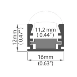3.28 Ft. Anodized Aluminum REGULOR ZWK Channel With Aluminum Insert -Bulbs Shop 90953 7220d057defc949b9e456d0f89b142532cd8dad7 original