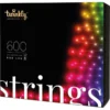 Twinkly Strings - 157.5 Ft. Mini LED Light String With 600 RGB LEDs - Green Wire