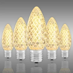 (NEW Technology) C9 - Warm White - Faceted LED - VividCore Premium - 50% Brighter