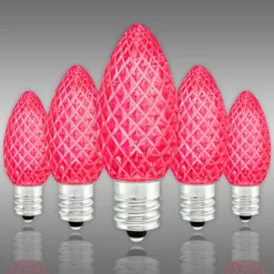 (NEW Technology) C7 - Pink - Faceted LED - VividCore Premium - 50% Brighter