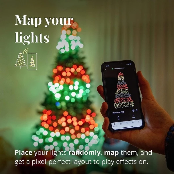 Twinkly Strings - 157.5 Ft. Mini LED Light String With 600 RGB+W LEDs - Green Wire 6 Twinkly Strings - 157.5 Ft. Mini LED Light String With 600 RGB+W LEDs - Green Wire - Image 6