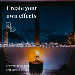 Twinkly Strings - 105 Ft. Mini LED Light String With 400 AWW LEDs - Amber, Warm White And Cold White - Green Wire -Bulbs Shop data 1392