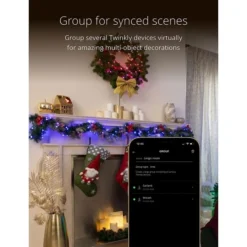 9 Ft. Twinkly Pre-Lit Garland - 50 RGB + Warm White Bulbs -Bulbs Shop data 1414