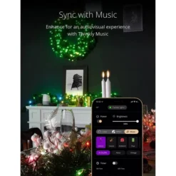 9 Ft. Twinkly Pre-Lit Garland - 50 RGB + Warm White Bulbs -Bulbs Shop data 1416