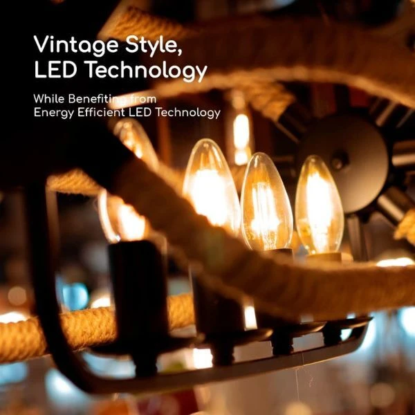 Natural Light - 500 Lumens - 5 Watt - 2700 Kelvin - LED Chandelier Bulb - 3.9 In. X 1.4 In. 3 Natural Light - 500 Lumens - 5 Watt - 2700 Kelvin - LED Chandelier Bulb - 3.9 In. X 1.4 In. - Image 3