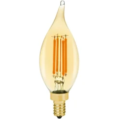 350 Lumens - 4 Watt - 2200 Kelvin - LED Chandelier Bulb - 4.3 In. X 1.4 In. -Bulbs Shop data 1646