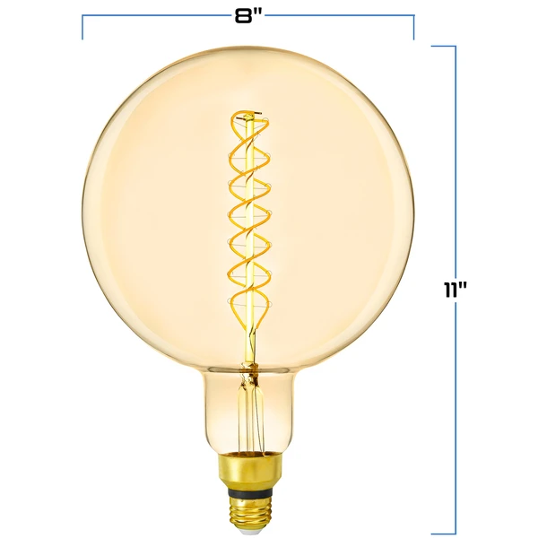 6 Watt - 2200 Kelvin - LED Oversized Vintage Light Bulb - 11 In. X 8 In. 2 6 Watt - 2200 Kelvin - LED Oversized Vintage Light Bulb - 11 In. X 8 In. - Image 2