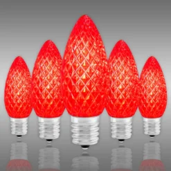 (NEW Technology) C9 - Red - Faceted LED - VividCore Premium - 50% Brighter
