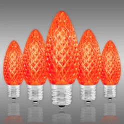 (NEW Technology) C9 - Orange - Faceted LED - VividCore Premium - 50% Brighter