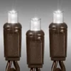 LED Christmas String Lights - 17 Ft. - (50) Wide Angle Pure White LED's - 4 In. Bulb Spacing - Brown Wire