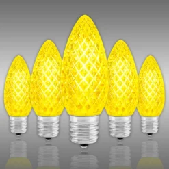 (NEW Technology) C9 - Yellow - Faceted LED - VividCore Premium - 50% Brighter