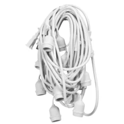 52 Ft. Patio Stringer - (24) Suspended Household Medium Sockets - Bulbs Not Included -Bulbs Shop data 421