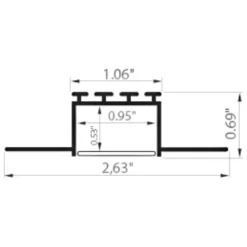 6.56 Ft. Non-Anodized Aluminum KOZUS Channel -Bulbs Shop data 545