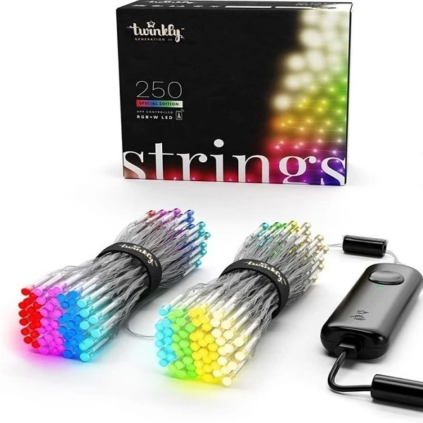 Twinkly Strings - 65.6 Ft. Mini LED Light String With 250 RGB+W LEDs - Transparent Wire 2 Twinkly Strings - 65.6 Ft. Mini LED Light String With 250 RGB+W LEDs - Transparent Wire - Image 2