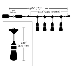 16.4 Ft. Twinkly LED Icicle Light String With 190 RGB+W LEDs - 16 Million Colors + Pure Warm White -Bulbs Shop data 649