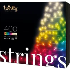 Twinkly Strings - 105 Ft. Mini LED Light String With 400 RGB+W LEDs - Green Wire