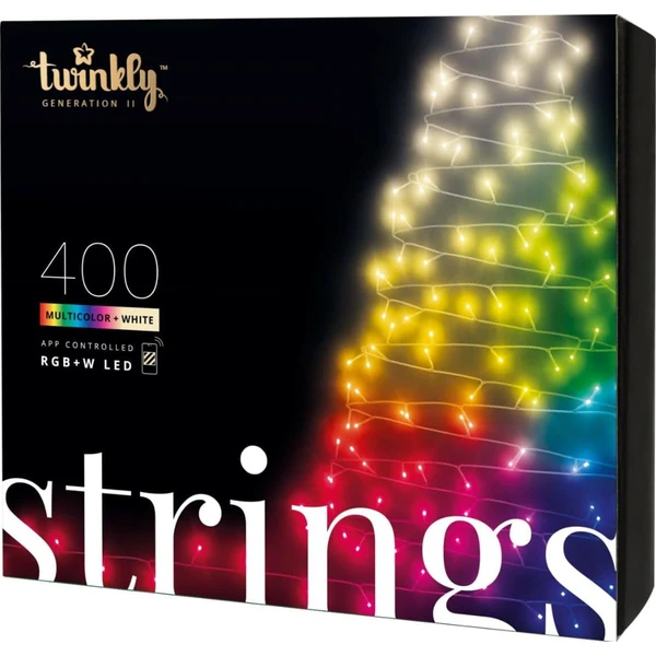 Twinkly Strings - 105 Ft. Mini LED Light String With 400 RGB+W LEDs - Green Wire 1 Twinkly Strings - 105 Ft. Mini LED Light String With 400 RGB+W LEDs - Green Wire