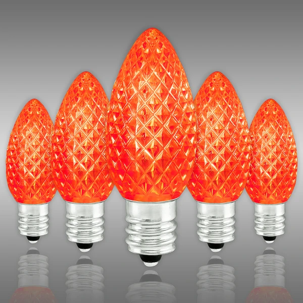 LED Christmas String Lights - 25 Ft. - (50) Faceted Warm White Mini Light LED's - 6 In. Bulb Spacing - Green Wire 2 LED Christmas String Lights - 25 Ft. - (50) Faceted Warm White Mini Light LED's - 6 In. Bulb Spacing - Green Wire - Image 2