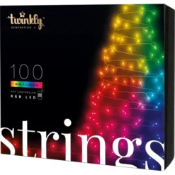Twinkly Strings - 26.2 Ft. Mini LED Light String With 100 RGB LEDs - Green Wire