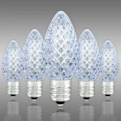 (NEW Technology) C7 - Cool White - Faceted LED - VividCore Premium - 50% Brighter